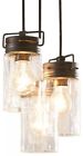 B10012 Allen Roth Vallymede Aged Bronze Transitional Clear Glass Jar