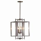 B10015 Allen Roth Brushed Nickel Industrial Single Cage Pendant