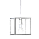 B10094 Style Selections Arctura Hanging Light Mini Cage Pendant Brushed Nickel