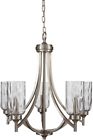 B10103 Allen Roth Latchbury Brushed Nickel Craftsman Textured Glass
