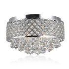 B125-xu-534 Candice 4-light Mount Chandelier Crystal Chrome Flush