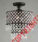 B133-xb-22 Chandelier Crystal Flush-mount Antique Bronze 3-light Melinda