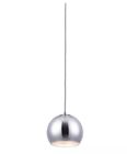 B4201 Bromi Design Chrome Wade Single Light Pendant With Shade