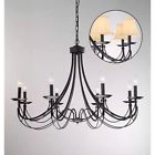 B630-8 Jojospring Farmhouse Chandelier Black