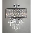B727-dw-336 Shade Crystal Flushmount Chrome Chandelier Bubble