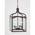B873-jv-409 Hanging Ashley Antique 4-light Copper Lantern Foyer