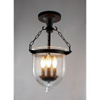 B891-ca-418 Chandelier Arabella Glass Antique Jar Copper Lantern Bell