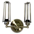 2eb01 Bag Sconce Double Caged Table Edison Brass