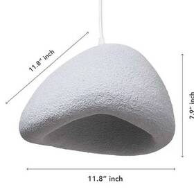 Bamodi Bamo-000203 Wabi-sabi Gray Pendant Light 11.8in Hardwired Wall Switch