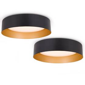 23cl1003 Bargeni Flush Mount Ceiling Lights12.5 Inch Light Fixture3000k/18w Matte Black W