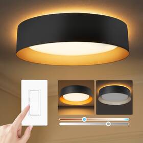 24cl1013us Bargeni Flush Mount Ceiling Light 12.5 Inch Led With Night Ligh