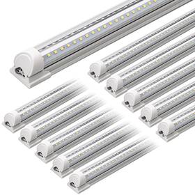 Bao50 Barrina T8 Led Shop Light 5ft 50w 6500lm 5000k Clear Cover Garage Lights Ceili