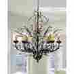Bc206 Unknown Unbranded New 24.5 H Stunning Antique Bronze Chandelier Branches And Crystal Flower Buds