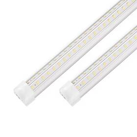 Beambox 313108598592 4 Ft. 50-watt Integrated Led Clear Cover Linkable V-shape White Shop Light For G