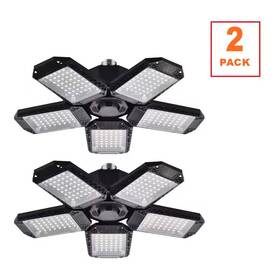 Beambox 744110861372 1.02 Ft. 120-watt Black Led Garage Lights Deformable Ceiling Light 12000 Lumen