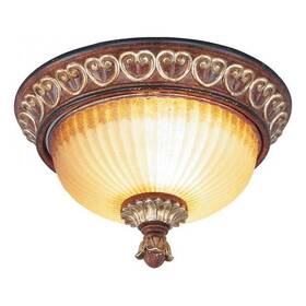Bl-1340560 Beaumont Lane 2 Light Ceiling Mount In Bronze And Aged Gold Leaf