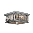 W33140c10 Beautiful Mount Crystals 4 Worldwide Flush Light Lighting Chrome