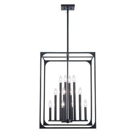 11718-bk Bel Air Lighting Ruby Ridge 20.5 Inch 12-light Black Hanging Chandelier Light Fixture