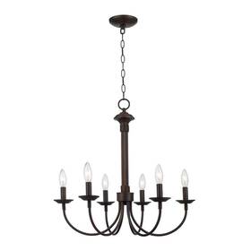 9016-rob Bel Air Lighting Candle 6-light Oil Rubbed Bronze Farmhouse Chandelier