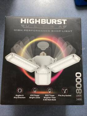 Bell Howell 080313021800 Highburst Ultra Led Super Bright Screw-in Ceiling Light New