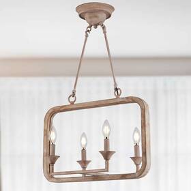 Bella Depot 763344733439 6-light Farmhouse Wood Chandelier Kitchen