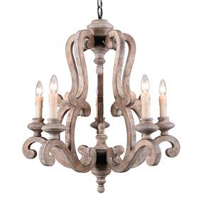 Bella Depot 765157307371 5-light Vintage Distressed Wood Pendant Light Bella Depot 765157307371 5-light Vintage Distressed Wood Pendant Light