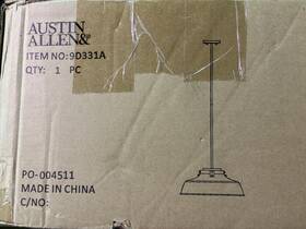 9d331a Bellevue Austin Allen And Co Oakwood 1-light Matte Black Metal Pendant -