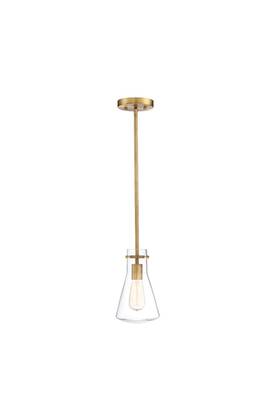 Sh70063nb Bellevue Single Light 6 Inch Wide Mini Pendant Natural Brass