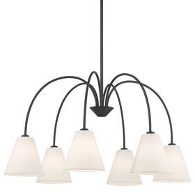 Shch28848mbk Bellevue Shch28848 6 Light 30 Inch W Chandelier - Black