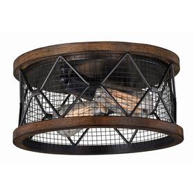Vxcf29715obbt Bellevue Vxcf29715 Darin 2 Light 13 Inch W Flush Mount Drum Ceiling - Oil Rubbed