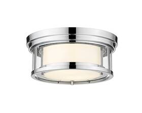 Zcf41998ch Bellevue Zcf41998 Sylvia 2 Light 12 Inch W Flush Mount Drum Ceiling - Chrome