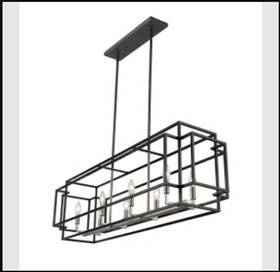 Zch81108mbk Bellevue Ancyra 8 Light 44 Inch Wide Taper Candle Linear Chandelier Zch81108m