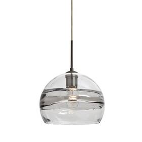 1jt-spir10sc-br Besa Lighting Spirit 10 Cord Pendant Clear/smoke Bronze