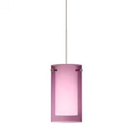 1xt-a44007-led-sn Besa Lighting Pahu 4 Cord Pendant Trans. Amethyst/opal