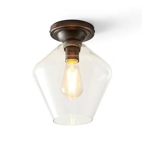 Better Homes & Gardens 810665023821 And Oil Rubbed Bronze Semi-flush Mount Light With Clear Glass