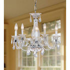 L091-jw-518 Bettina Crystal Candle Chrome Chandelier 5-light