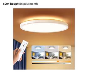 Alus-ldeu-020 Blnan Dimmable Led Flush Mount Ceiling Light Fixture With Remote Control 12i