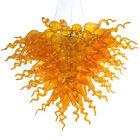 11150979 Blown 43 Glass Large Amber "dia Chandelier - Artist