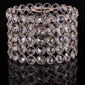 Shade-01 Boao Crystal Lamp Shade Ceiling Light 5.9 X 3.94 Inch Gold
