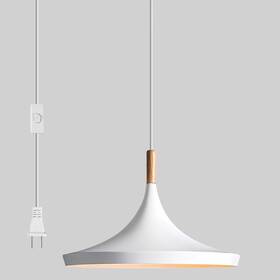 L0208-c-p Bokt Plug In White Barn Pendant Light Industrial Single Matte Hang Inch