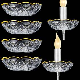 Ps-bonuci-2950 Bonuci 6 Pcs Chandelier Bobeche 4 Side Holes Inch Crystal C