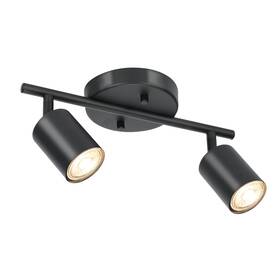C0121 Boostarea Led 2 Light Track Lighting Kit Black Way Ceiling Spot Flexibly R