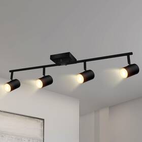 C0541 Boostarea 4 Light Track Lighting Kit Modern Ceiling Rotatable Heads Gu10 Bulb Not Included