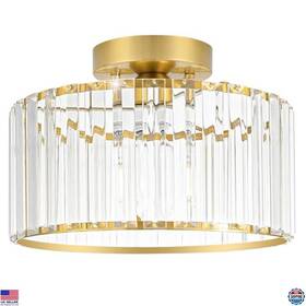 241026 Brand Lxybcce Modern 11 Inch Crystal Semi Flush Mount Ceiling Light Fixture For Hallway/entryway