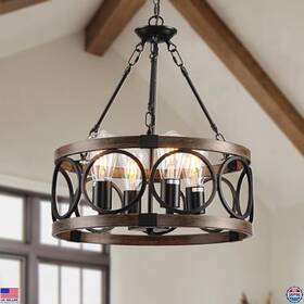 Myx-005-tydk-mwbkmlt-4l Brand Shiandar 4-light Black Semi Flush Mount Ceiling Light Fixture For Kitchen And Dining Room