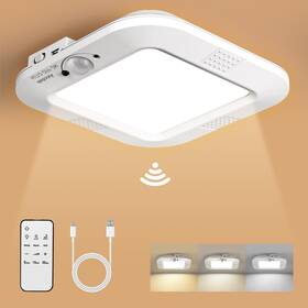 Branded 679625244597 Rechargeable Led Motion Sensor Ceiling Light And Remote Battery Operated Shed Ligh