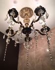 Fm9501 Brass American 5 Mount Flush Chandelier Crystal Light Rosetta