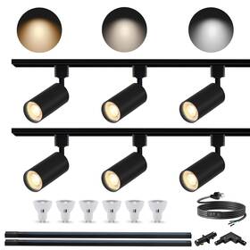 3cct Bravsekai 761814946853 Plug In Black Track Lighting Complete Kit With 2 3.28ft H Light