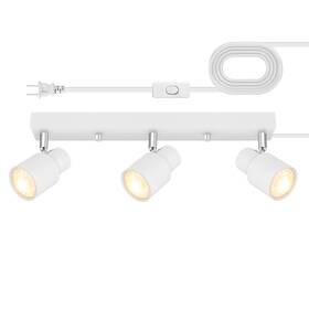 Fc0001 Bricosmocon Plug-in Track Lighting Led Light Fixtures Ceiling White 3-light Ceili
