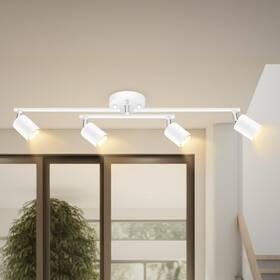 Fc0652 Bricosmocon 4 Light Track Lighting Kit Kitchen White Fixtures Ceiling